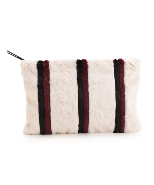 ROPE' PICNIC PASSAGE(ロペピクニックパサージュ)の「レジメンタルストライプファークラッチバッグ(バッグ・レディース・ブラック/オフホワイト・F)」の3枚目の写真