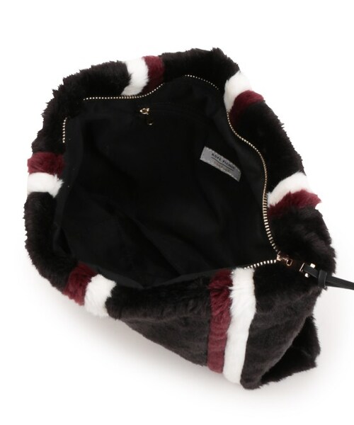 ROPE' PICNIC PASSAGE(ロペピクニックパサージュ)の「レジメンタルストライプファークラッチバッグ(バッグ・レディース・ブラック/オフホワイト・F)」の9枚目の写真