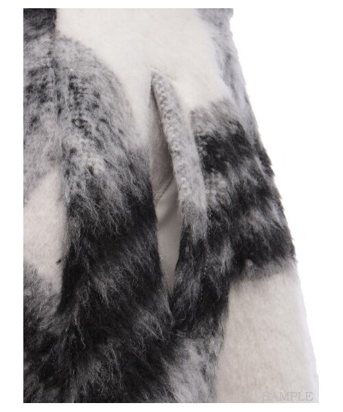 SNIDEL（スナイデル）の「シャギーチェックスカート（フレアスカート・レディース・CMLxBLK/ORGxNVY/WHTxBLK・0/1）」の9枚目の写真