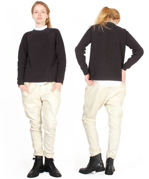 RNA-N（アールエヌエーエヌ）の「ロークロッチリブパンツ（パンツ・レディース・ブラック/アイボリー/カーキ・M）」の11枚目の写真