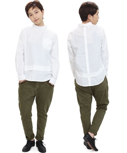 RNA-N（アールエヌエーエヌ）の「ロークロッチリブパンツ（パンツ・レディース・ブラック/アイボリー/カーキ・M）」の12枚目の写真