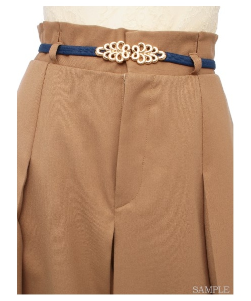 LILY BROWN（リリーブラウン）の「タックガウチョパンツ（ワイドパンツ・レディース・GRY/BLK/BEG・0/1）」の7枚目の写真