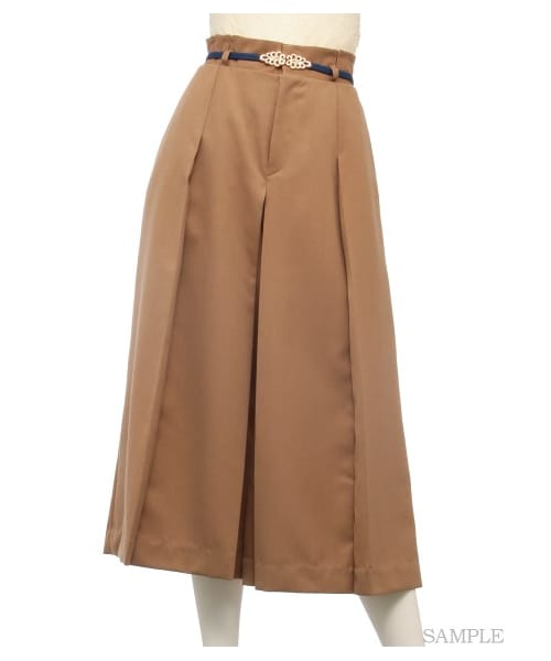 LILY BROWN（リリーブラウン）の「タックガウチョパンツ（ワイドパンツ・レディース・GRY/BLK/BEG・0/1）」の11枚目の写真