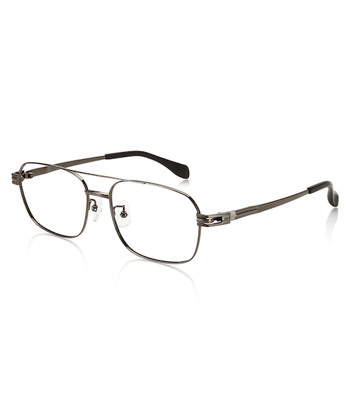 JINS（ジンズ）の「【Wide Rim Titanium】ワイドリムチタン（メガネ・メンズ・ブラウン/ガンメタ/ゴールド/シルバー・56□16-145○41 (Largeのみ)）」の2枚目の写真