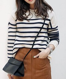 DHOLIC | ロールネックボーダーニットセーター(ニット/セーター)