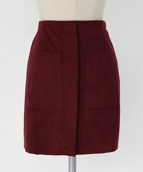 DHOLIC（ディーホリック）の「スエード調タイトミニスカート（スカート・レディース・キャメル/ディープブルー/ブラック/ワイン・S/M）」の4枚目の写真