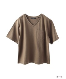 w closet | Vネックポケ付きTシャツ(トップス)