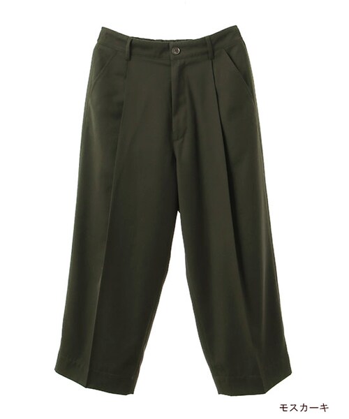 w closet（ダブルクローゼット）の「ツイル8分丈ワイドパンツ（パンツ・レディース・グレー/モスカーキ/ブラック・FREE）」の3枚目の写真