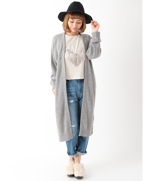 w closet（ダブルクローゼット）の「10ozダメージデニムパンツ（パンツ・レディース・ブルー・FREE）」の10枚目の写真