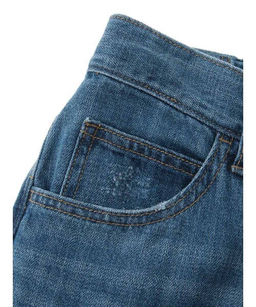 w closet（ダブルクローゼット）の「10ozダメージデニムパンツ（パンツ・レディース・ブルー・FREE）」の7枚目の写真