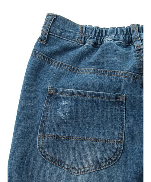 w closet（ダブルクローゼット）の「10ozダメージデニムパンツ（パンツ・レディース・ブルー・FREE）」の8枚目の写真