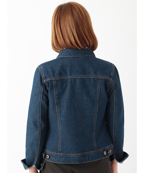 w closet（ダブルクローゼット）の「デニムGジャン（ジャケット/アウター・レディース・ブルー/ネイビー・FREE）」の5枚目の写真