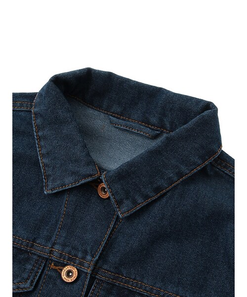 w closet（ダブルクローゼット）の「デニムGジャン（ジャケット/アウター・レディース・ブルー/ネイビー・FREE）」の6枚目の写真