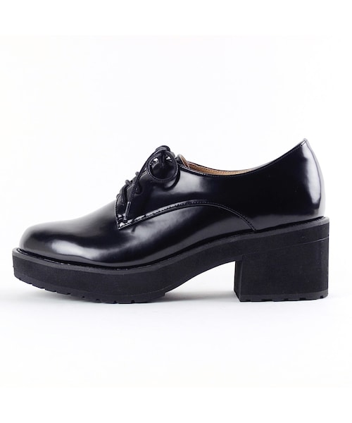 ORiental TRaffic（オリエンタルトラフィック）の「厚底レースアップシューズ（シューズ・レディース・ブラック/ブラウン/グレー・S/M/L/LL）」の4枚目の写真