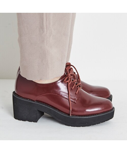 ORiental TRaffic（オリエンタルトラフィック）の「厚底レースアップシューズ（シューズ・レディース・ブラック/ブラウン/グレー・S/M/L/LL）」の11枚目の写真