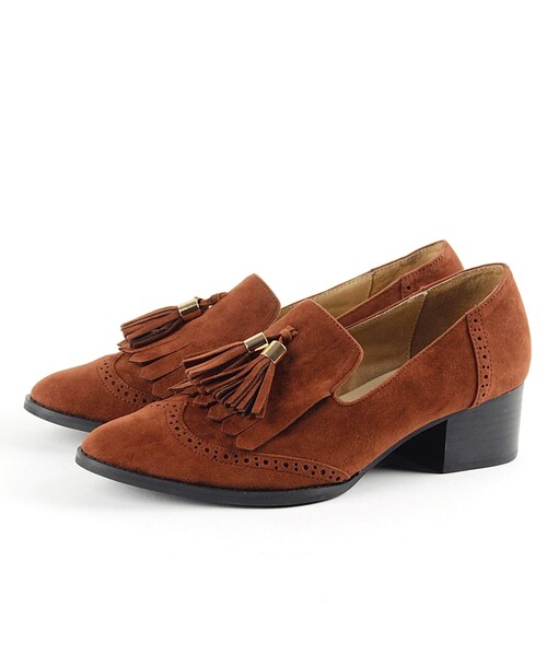 ORiental TRaffic(オリエンタルトラフィック)の「タッセルシューズ(シューズ・レディース・ブラック/ブラウン/グレー/ネイビー・34/35/36/37/38/39/40/41/42)」の1枚目の写真