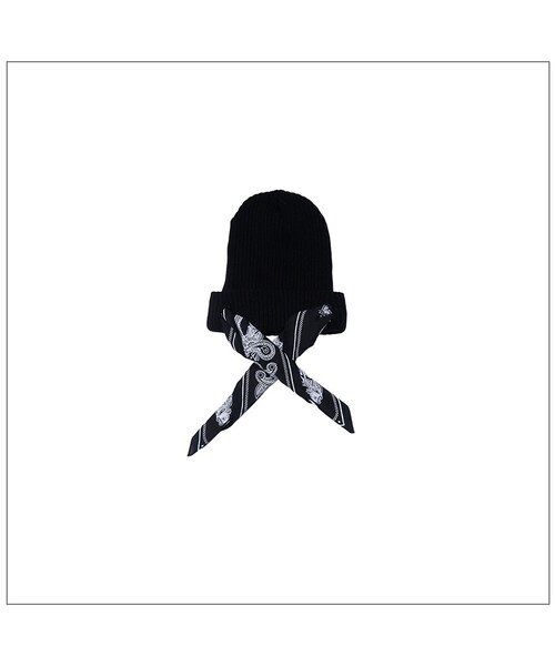ROMANTIC CROWN（ロマンティッククラウン）の「bandana beanie_black（その他・メンズ・기타）」の5枚目の写真