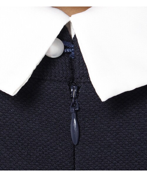 PAGEBOY（ページボーイ）の「鹿の子リップル衿付きワンピース（ワンピース/ドレス・レディース・グレー/カーキ/ネイビー）」の11枚目の写真