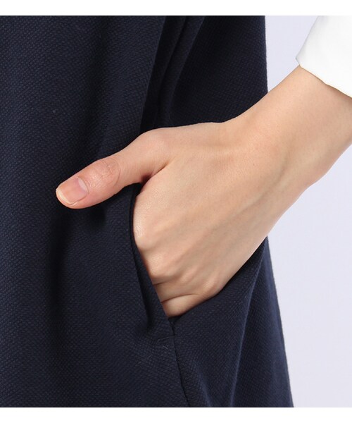 PAGEBOY（ページボーイ）の「鹿の子リップル衿付きワンピース（ワンピース/ドレス・レディース・グレー/カーキ/ネイビー）」の12枚目の写真