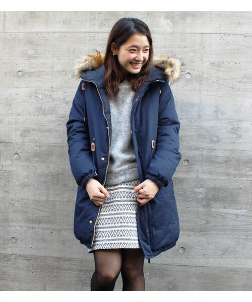 Mysty Woman ミスティウーマン の Point 10 Mysty Woman リバーシブルモッズコート ジャケット アウター Wear