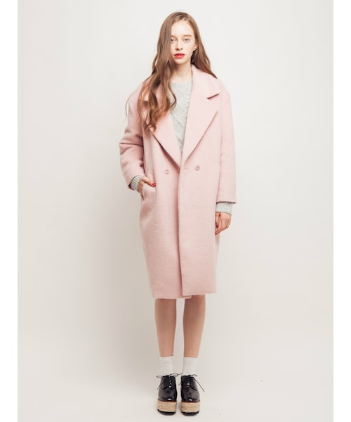 jouetie（ジュエティ）の「コクーンチェスターコート（ジャケット/アウター・レディース・グレー/ブラック/ピンク/キャメル/ミックス）」の7枚目の写真