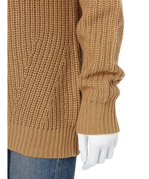 Ungrid（アングリッド）の「片畔ハイネックニット（トップス・レディース・オフホワイト/ネイビー/キャメル・F）」の11枚目の写真