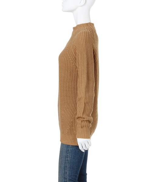 Ungrid（アングリッド）の「片畔ハイネックニット（トップス・レディース・オフホワイト/ネイビー/キャメル・F）」の7枚目の写真