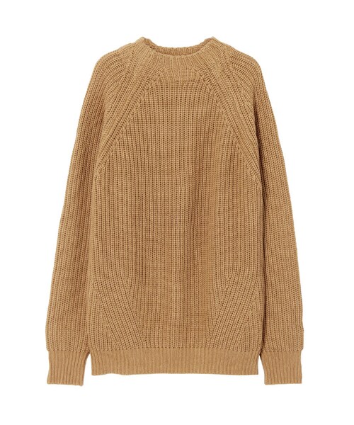 Ungrid（アングリッド）の「片畔ハイネックニット（トップス・レディース・オフホワイト/ネイビー/キャメル・F）」の13枚目の写真