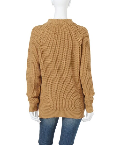 Ungrid（アングリッド）の「片畔ハイネックニット（トップス・レディース・オフホワイト/ネイビー/キャメル・F）」の8枚目の写真