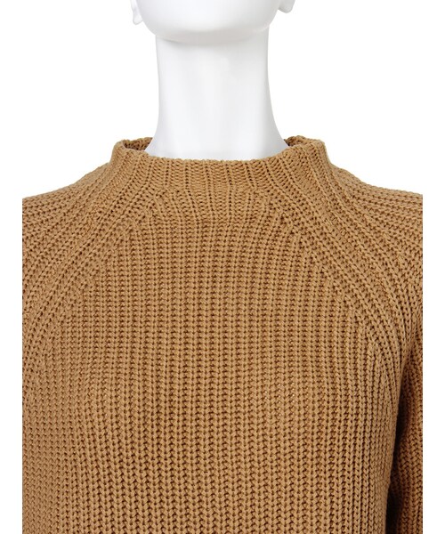 Ungrid（アングリッド）の「片畔ハイネックニット（トップス・レディース・オフホワイト/ネイビー/キャメル・F）」の9枚目の写真