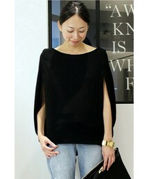 ドゥーズィエムクラス　RULEジョーゼットブラウス　黒　夏　ブラック ドゥーズィエムクラス RULEジョーゼットブラウス 黒 夏 ブラック