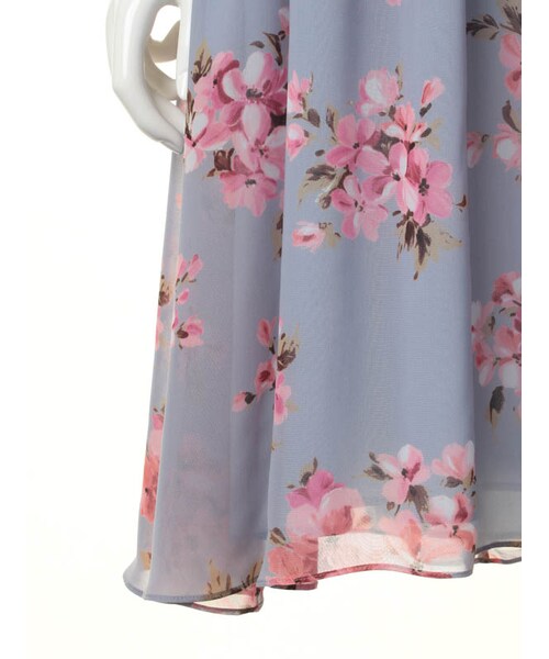 31 Sons de mode（トランテアン　ソン　ドゥ　モード）の「花柄シフォンワンピースｂｙ Ｋａｏｒｉ Ｉｓｅｋｉ（ワンピース/ドレス・レディース・ネイビー/サックスブルー・36/38）」の7枚目の写真