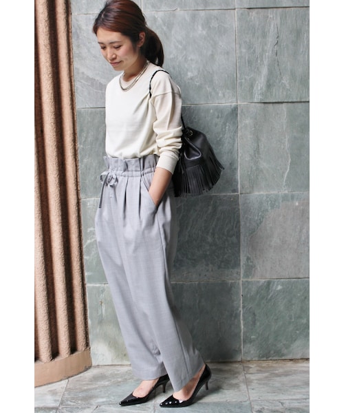 IENA（イエナ）の「《追加》LANA MISTOドローコードパンツ◆（パンツ・レディース・グレー/ベージュ/カーキ・36/38/40）」の21枚目の写真