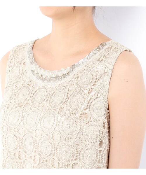 laboratory work（ラボラトリーワーク）の「レースノースリーブワンピース（ワンピース/ドレス・レディース・ブロンズ・M）」の4枚目の写真