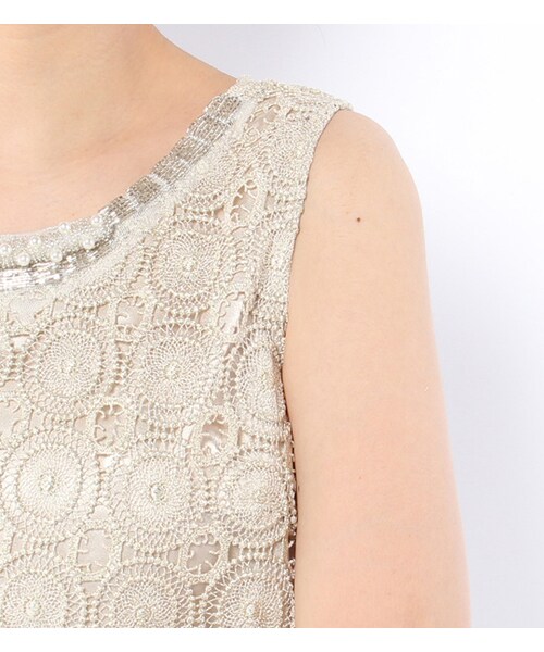 laboratory work（ラボラトリーワーク）の「レースノースリーブワンピース（ワンピース/ドレス・レディース・ブロンズ・M）」の6枚目の写真