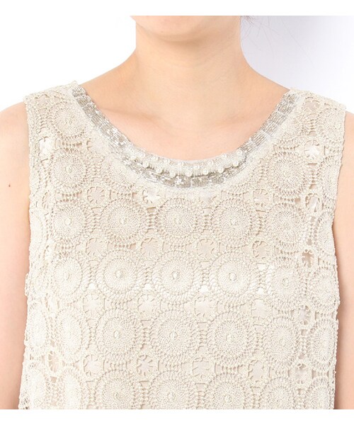 laboratory work（ラボラトリーワーク）の「レースノースリーブワンピース（ワンピース/ドレス・レディース・ブロンズ・M）」の5枚目の写真