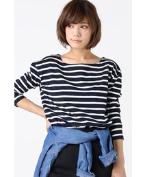 SLOBE IENA | UTILITY ボーダーボートネックプルオーバー(トップス)