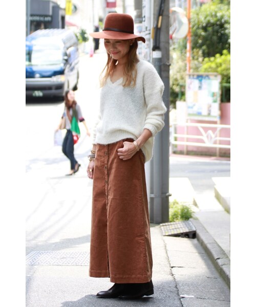 JOURNAL STANDARD relume（ジャーナルスタンダード　レリューム）の「《予約》ALPACA BRUSH Vネックプルオーバー◆（トップス・レディース・グレーA/ホワイト/ブラウン・フリー）」の6枚目の写真