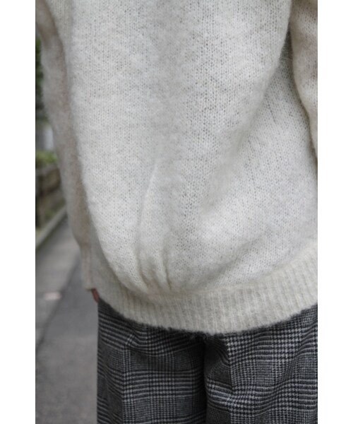 JOURNAL STANDARD relume（ジャーナルスタンダード　レリューム）の「《予約》ALPACA BRUSH Vネックプルオーバー◆（トップス・レディース・グレーA/ホワイト/ブラウン・フリー）」の16枚目の写真