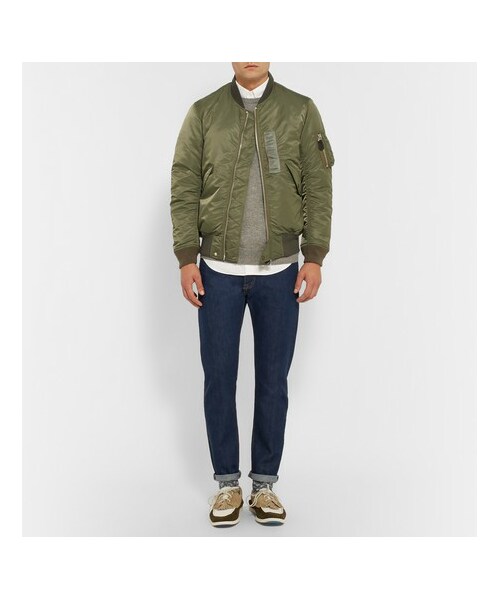BEAMS PLUS L-2B MA1 フライトジャケット ダウン S カーキ BEAMS PLUS(ビームスプラス)の「MA-1 Shell Down Bomber
