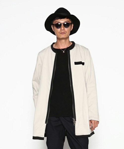 VIRGOwearworks（ヴァルゴウェアワークス）の「Gentle middle milycoat ショップコート（ジャケット/アウター・メンズ・BEIGE/NAVY/BLACK・2/3/4）」の6枚目の写真