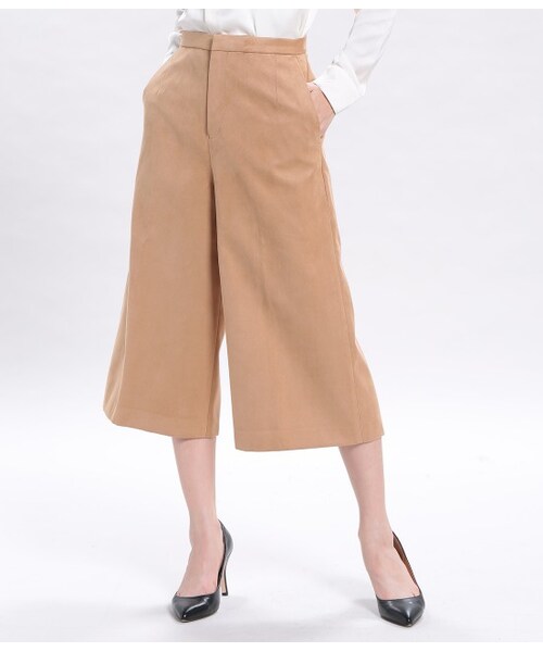 ROPE' PICNIC（ロペピクニック）の「フェイクスウェードガウチョパンツ（パンツ・レディース・キャメル/ベージュ/オリーブ・36/38/40）」の3枚目の写真