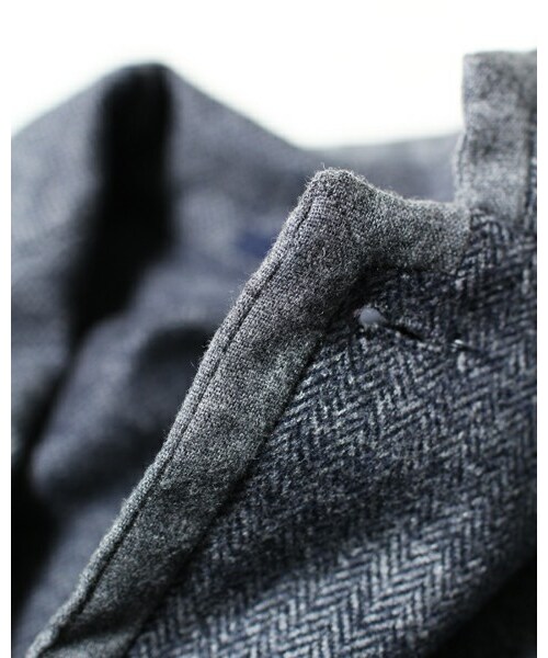 美品✨45R コットン ウール フーディR刺繡 グレー Mサイズ 45R（フォーティファイブアール）の「綿ウールジャガードジャケット