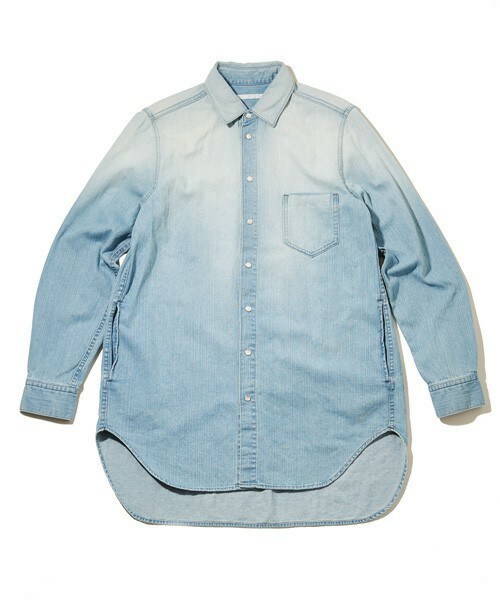 DISCOVERED（ディスカバード）の「DISCOVERED シャンブレーロングシャツ（シャツ/ブラウス・メンズ・ライトブルー・1/2）」の2枚目の写真