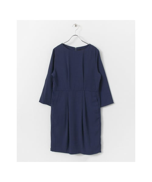 KBF（ケイビーエフ）の「KBF+ ウエスト切り替えタックワンピース（ワンピース/ドレス・レディース・WINE/NAVY/BLACK・one）」の3枚目の写真