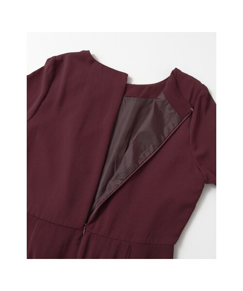 KBF（ケイビーエフ）の「KBF+ ウエスト切り替えタックワンピース（ワンピース/ドレス・レディース・WINE/NAVY/BLACK・one）」の17枚目の写真