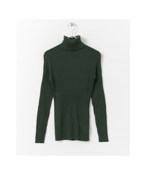 KBF（ケイビーエフ）の「ワイドリブタートル（トップス・レディース・CAMEL/T.GRAY/OFF/GREEN/BLACK・one）」の5枚目の写真