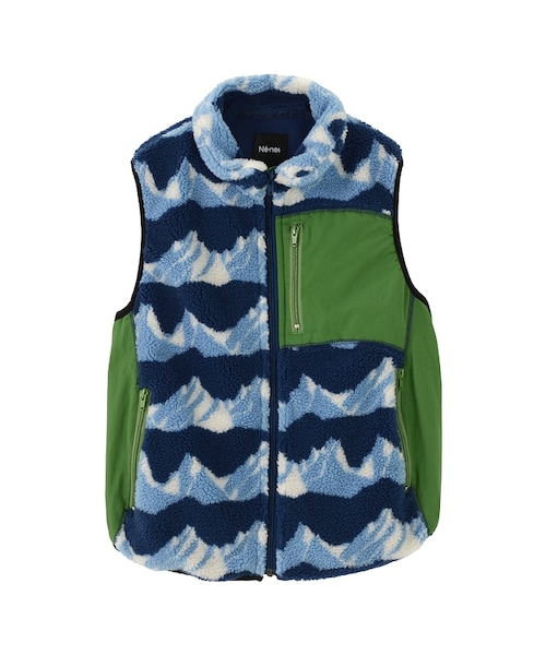 Ne-net（ネネット）の「サンミャクボア / ベスト（トップス・レディース・khaki/navy・02）」の2枚目の写真