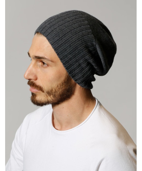 wjk（ダヴルジェイケイ）の「2-way knit cap/キャップ（帽子・メンズ・navy/black/top gray/charcoal top・F）」の6枚目の写真