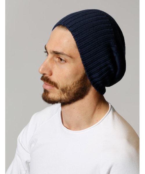 wjk（ダヴルジェイケイ）の「2-way knit cap/キャップ（帽子・メンズ・navy/black/top gray/charcoal top・F）」の7枚目の写真
